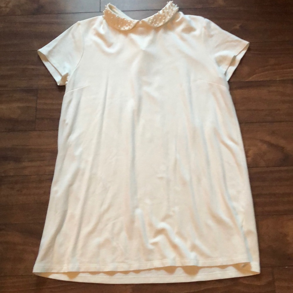 White pearl collar dress